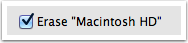 Erase "Macintosh HD"