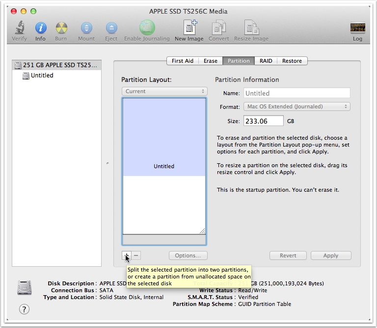 create new partition